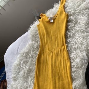 Yellow bodycon dress